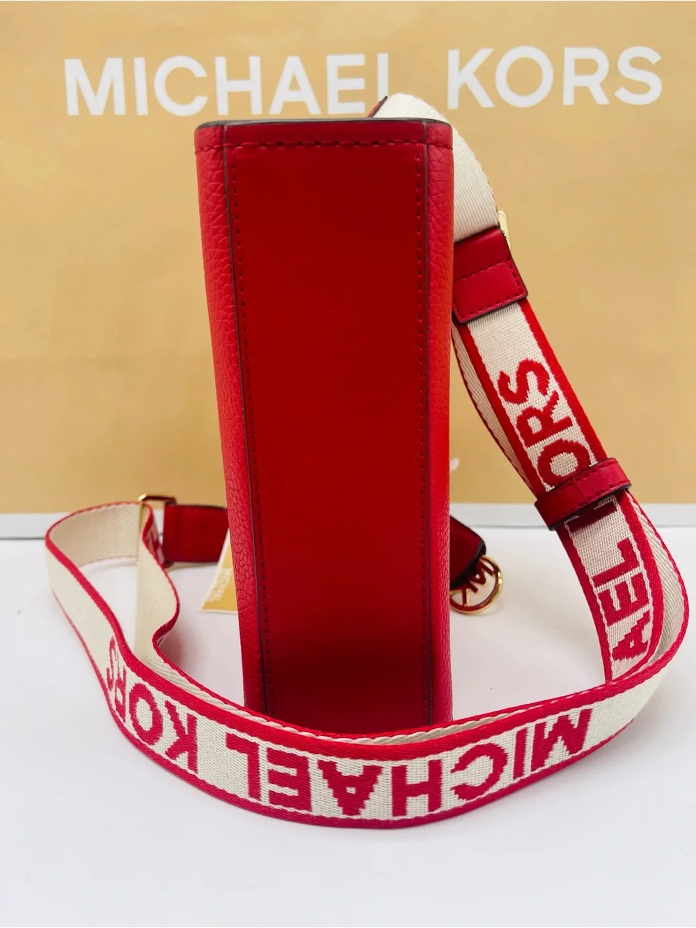 MICHAEL KORS Mirella Extra-Small XS Shopper XBody Crossbody Bag Bright Red  NWT